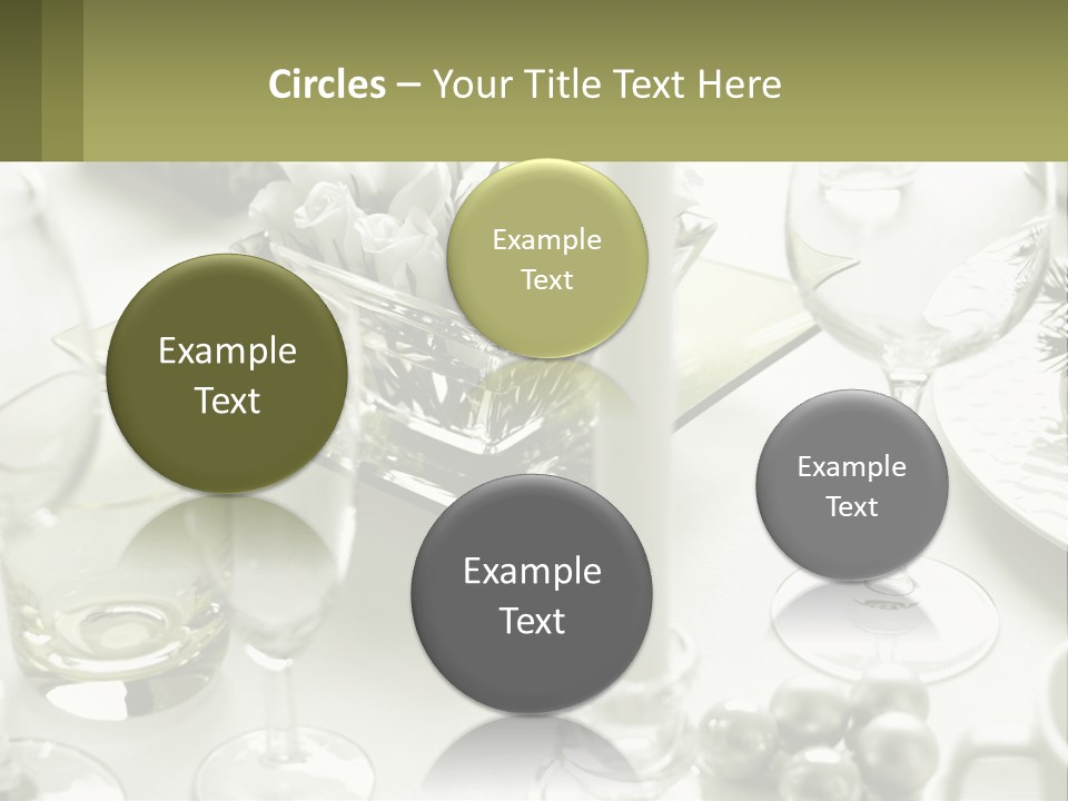 A Table With A Vase Of Flowers And Wine Glasses PowerPoint Template