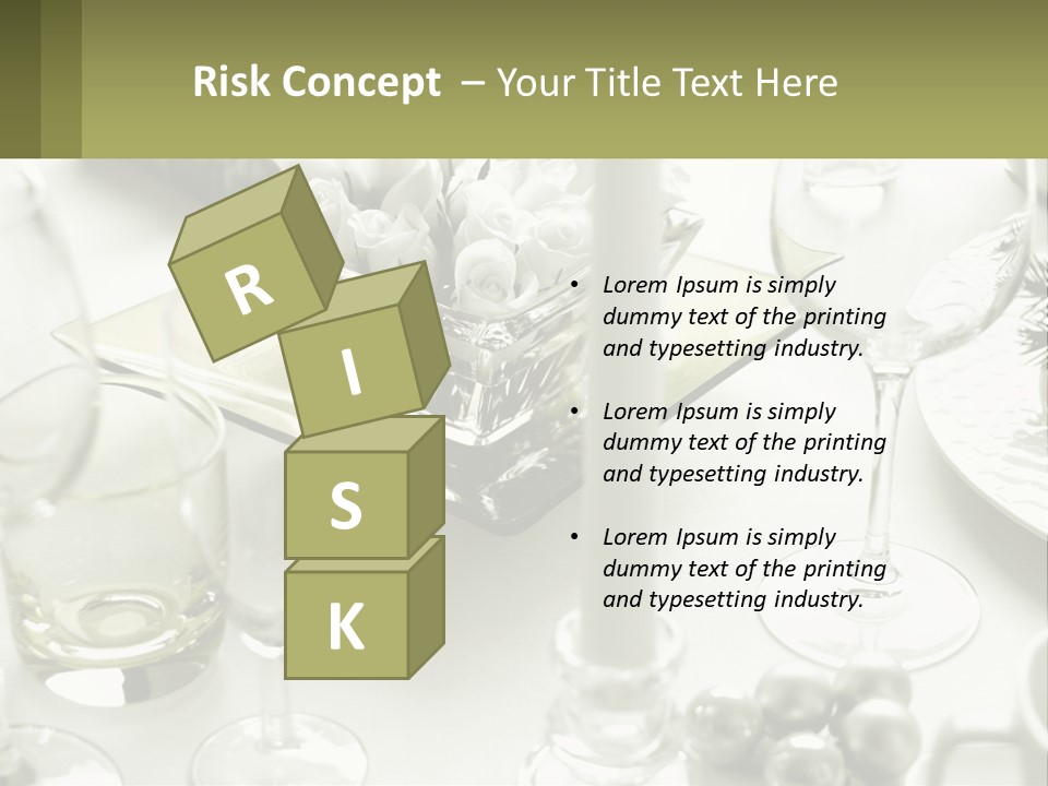 A Table With A Vase Of Flowers And Wine Glasses PowerPoint Template