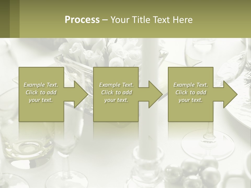 A Table With A Vase Of Flowers And Wine Glasses PowerPoint Template