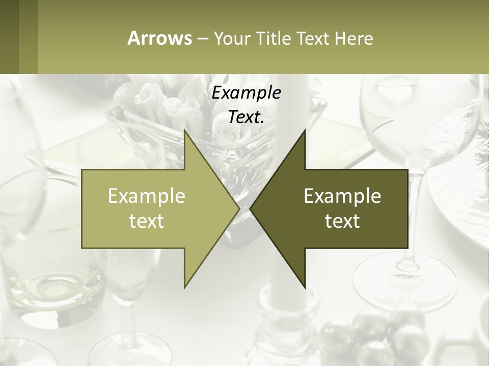 A Table With A Vase Of Flowers And Wine Glasses PowerPoint Template