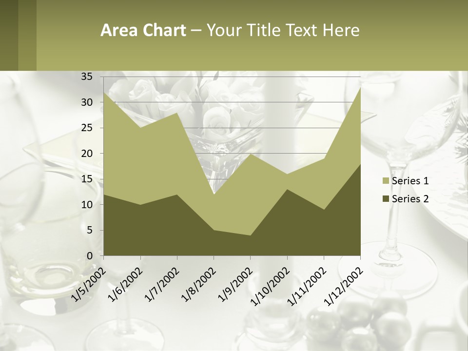 A Table With A Vase Of Flowers And Wine Glasses PowerPoint Template