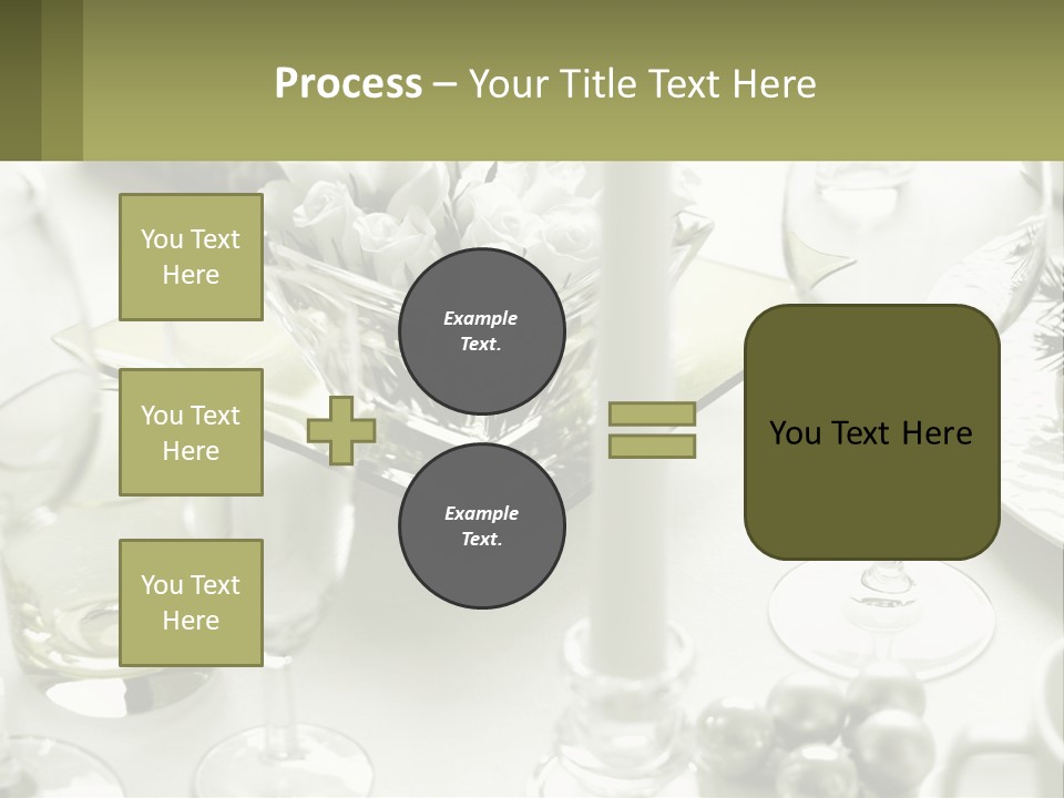 A Table With A Vase Of Flowers And Wine Glasses PowerPoint Template