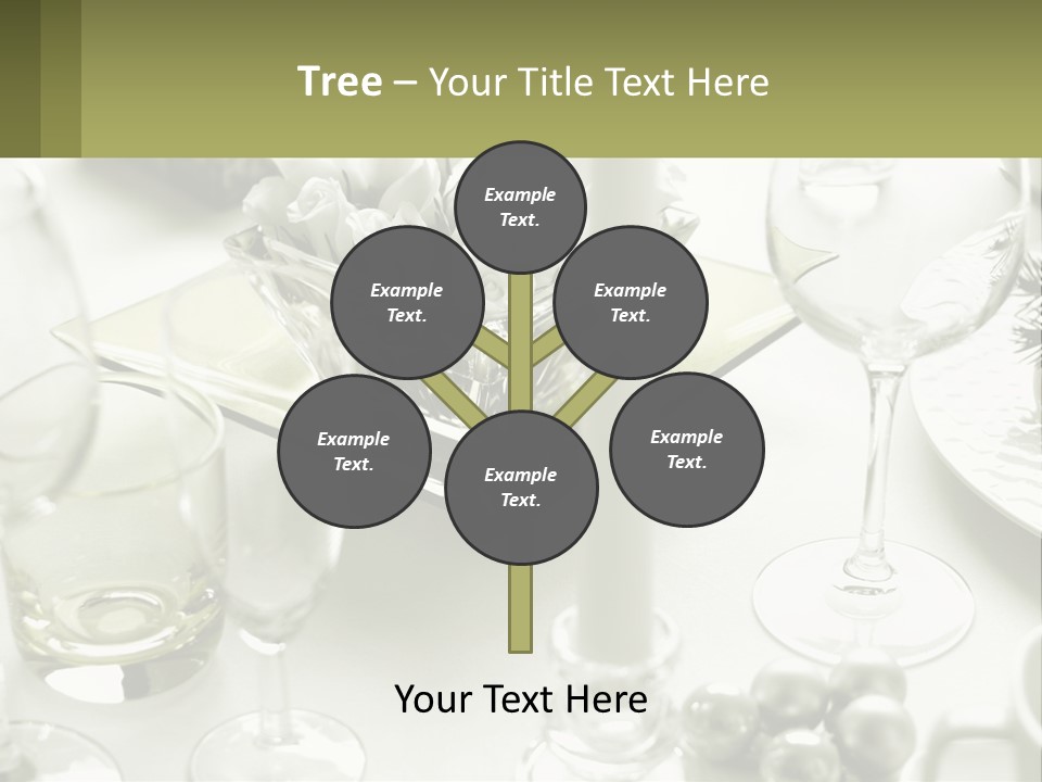 A Table With A Vase Of Flowers And Wine Glasses PowerPoint Template