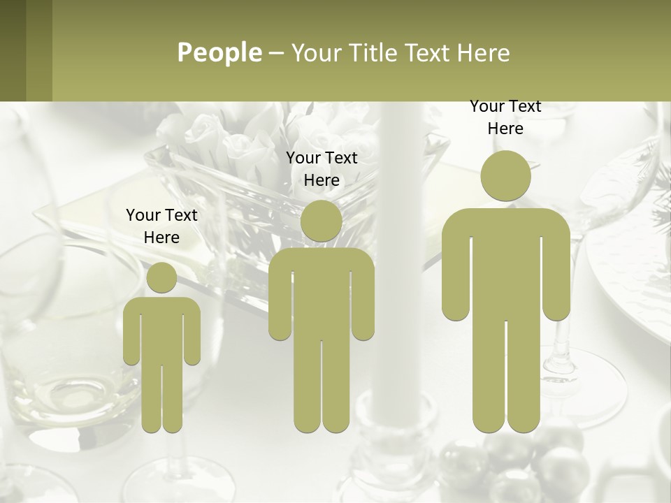 A Table With A Vase Of Flowers And Wine Glasses PowerPoint Template