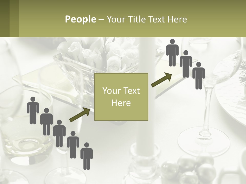 A Table With A Vase Of Flowers And Wine Glasses PowerPoint Template