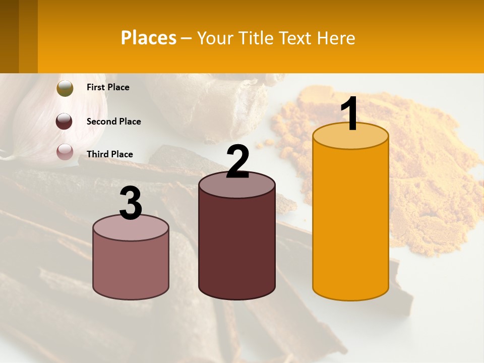 A White Plate Topped With Different Types Of Spices PowerPoint Template