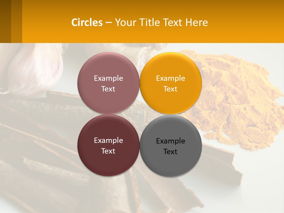 A White Plate Topped With Different Types Of Spices PowerPoint Template