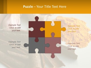A White Plate Topped With Different Types Of Spices PowerPoint Template