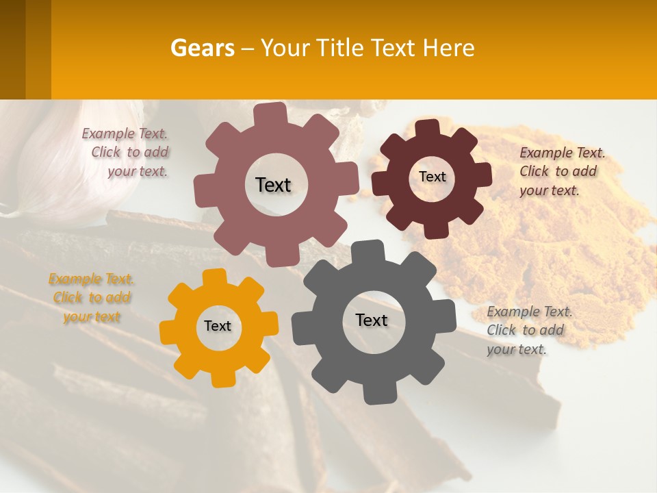 A White Plate Topped With Different Types Of Spices PowerPoint Template