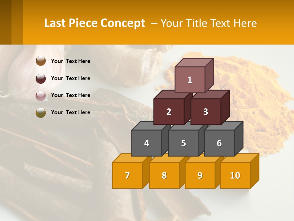 A White Plate Topped With Different Types Of Spices PowerPoint Template