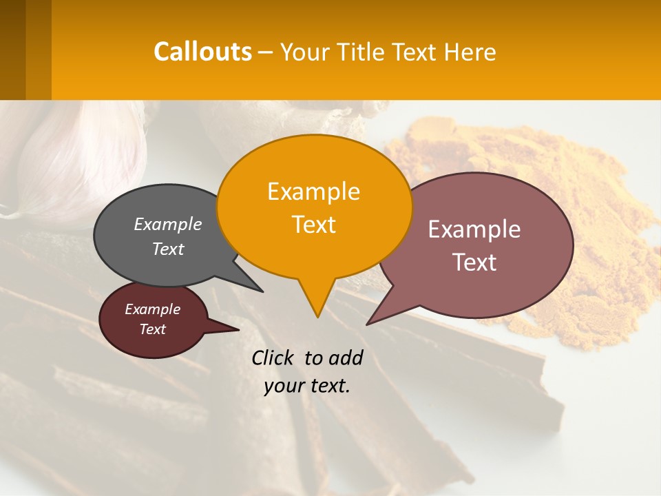 A White Plate Topped With Different Types Of Spices PowerPoint Template