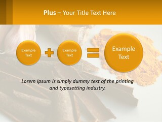 A White Plate Topped With Different Types Of Spices PowerPoint Template