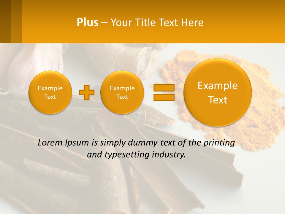 A White Plate Topped With Different Types Of Spices PowerPoint Template
