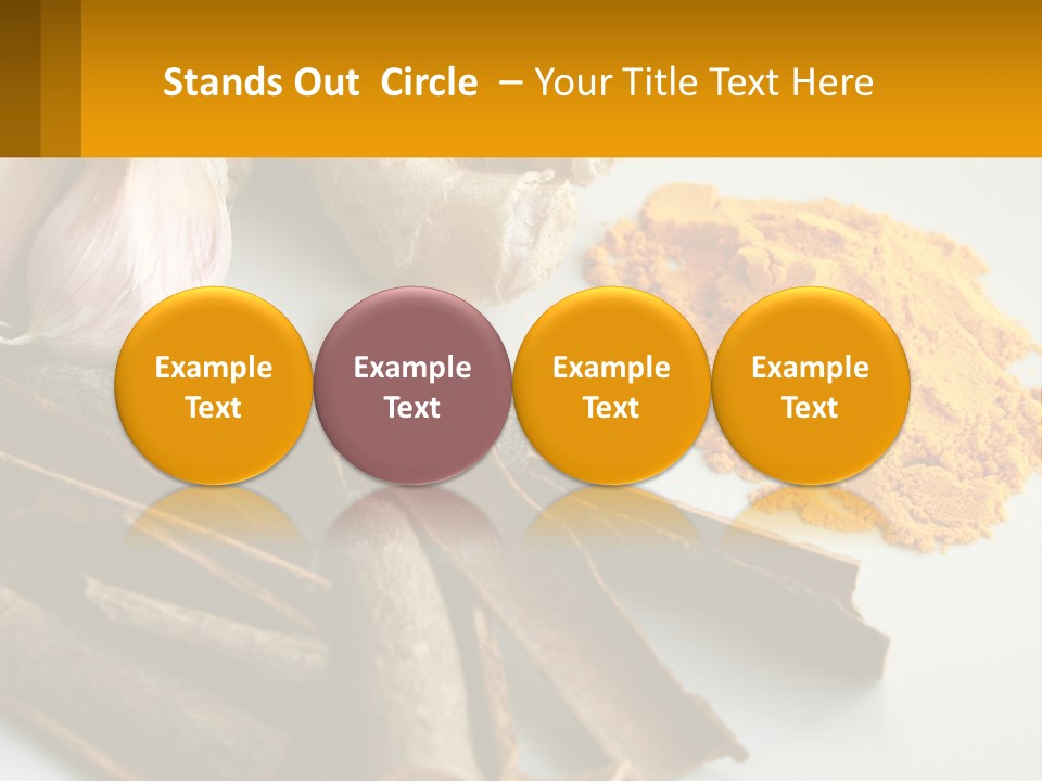 A White Plate Topped With Different Types Of Spices PowerPoint Template
