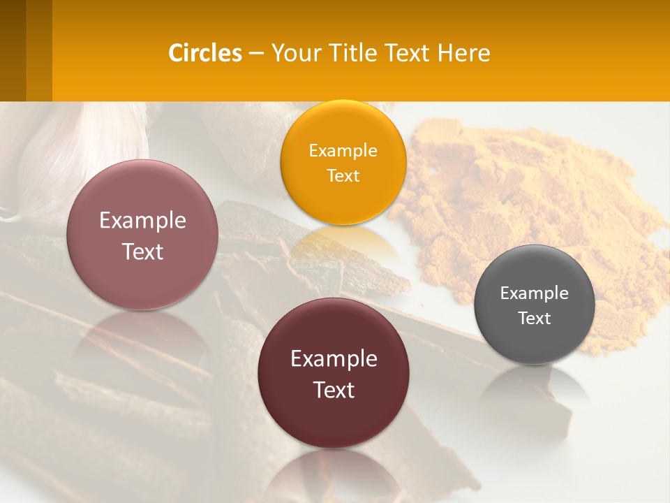 A White Plate Topped With Different Types Of Spices PowerPoint Template