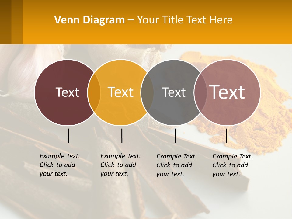 A White Plate Topped With Different Types Of Spices PowerPoint Template