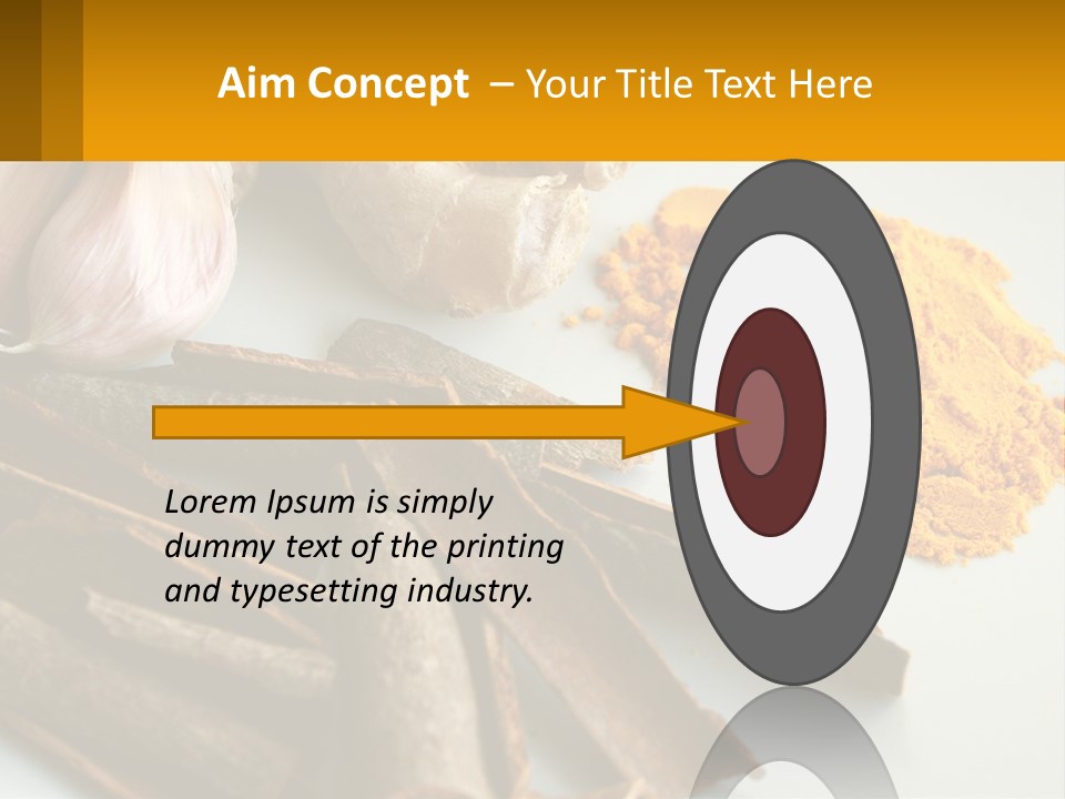A White Plate Topped With Different Types Of Spices PowerPoint Template