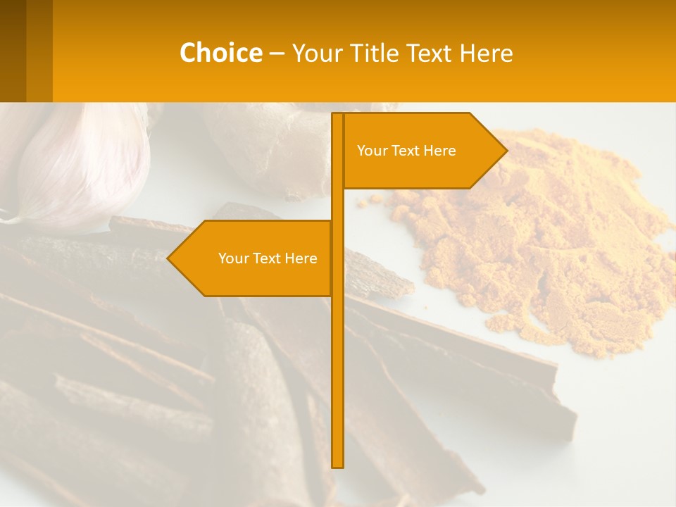 A White Plate Topped With Different Types Of Spices PowerPoint Template