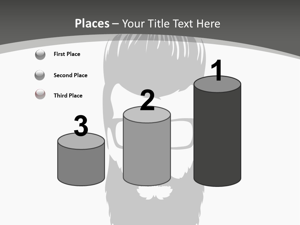 A Man With A Beard And Glasses Powerpoint Template PowerPoint Template