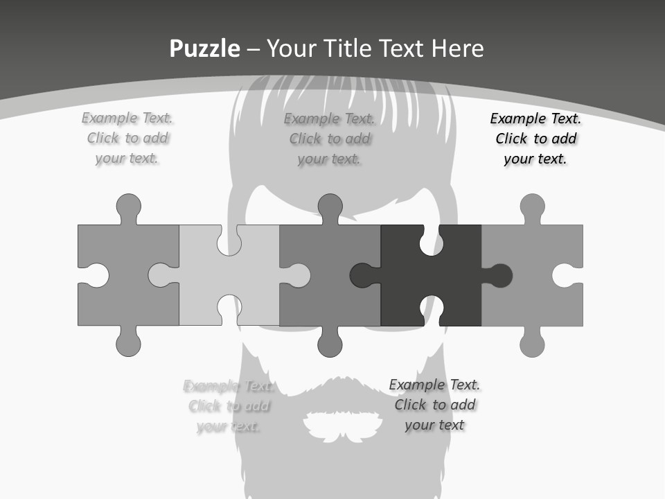 A Man With A Beard And Glasses Powerpoint Template PowerPoint Template