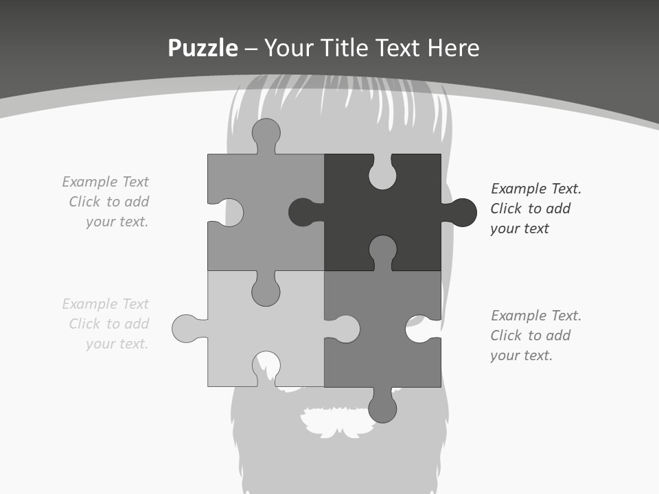 A Man With A Beard And Glasses Powerpoint Template PowerPoint Template