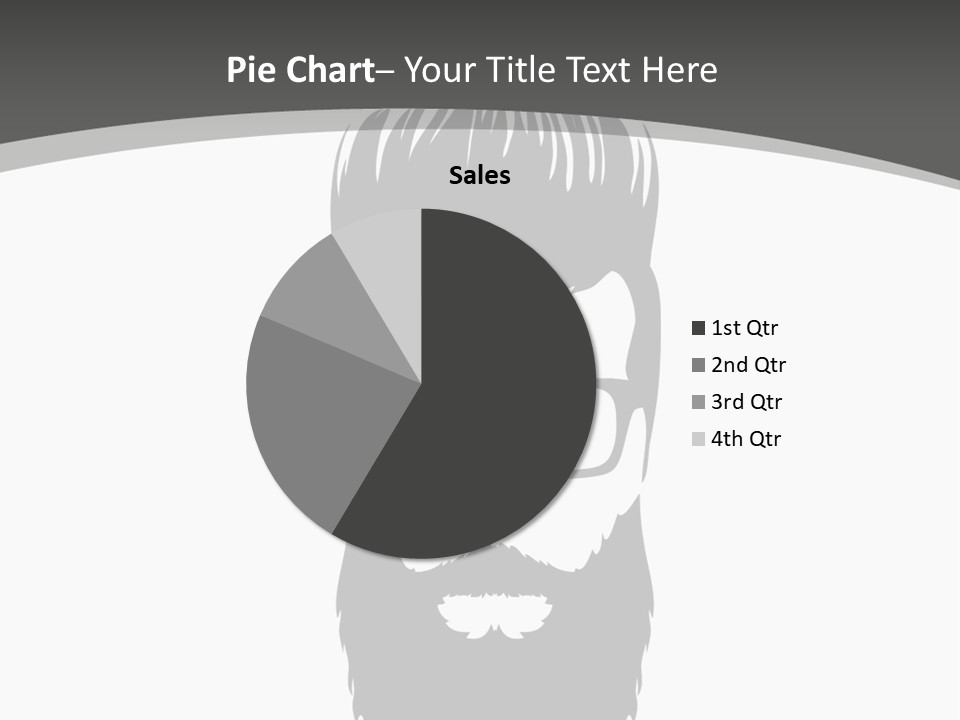 A Man With A Beard And Glasses Powerpoint Template PowerPoint Template