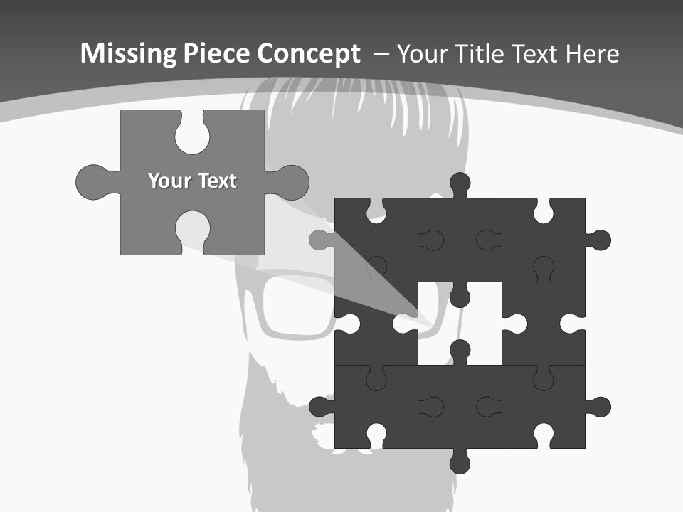 A Man With A Beard And Glasses Powerpoint Template PowerPoint Template
