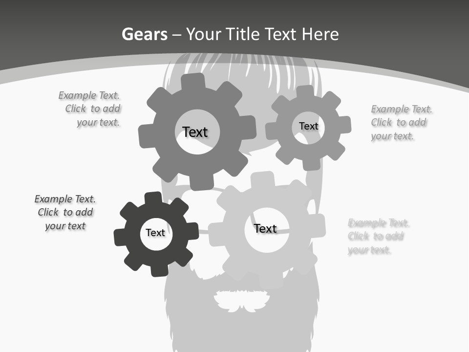 A Man With A Beard And Glasses Powerpoint Template PowerPoint Template