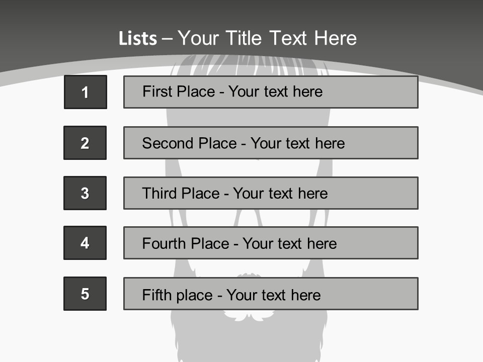 A Man With A Beard And Glasses Powerpoint Template PowerPoint Template