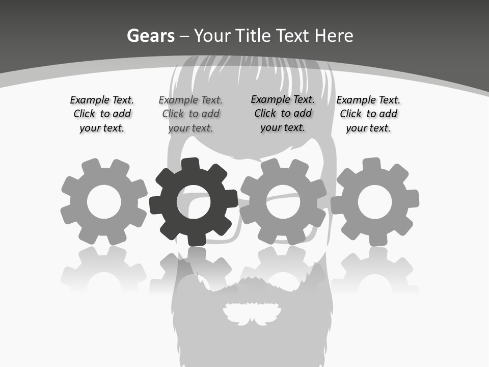 A Man With A Beard And Glasses Powerpoint Template PowerPoint Template