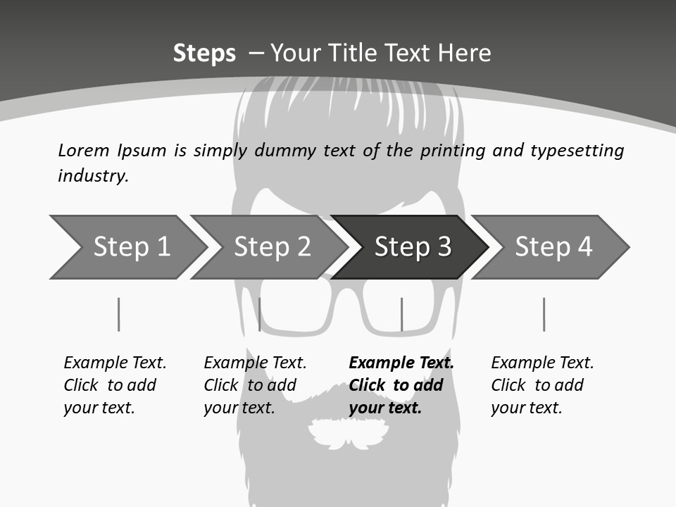 A Man With A Beard And Glasses Powerpoint Template PowerPoint Template