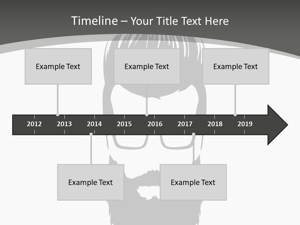 A Man With A Beard And Glasses Powerpoint Template PowerPoint Template