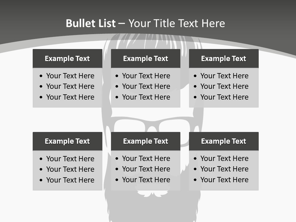 A Man With A Beard And Glasses Powerpoint Template PowerPoint Template