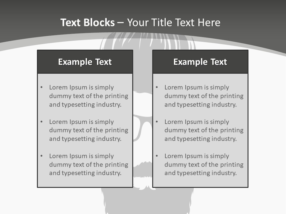 A Man With A Beard And Glasses Powerpoint Template PowerPoint Template