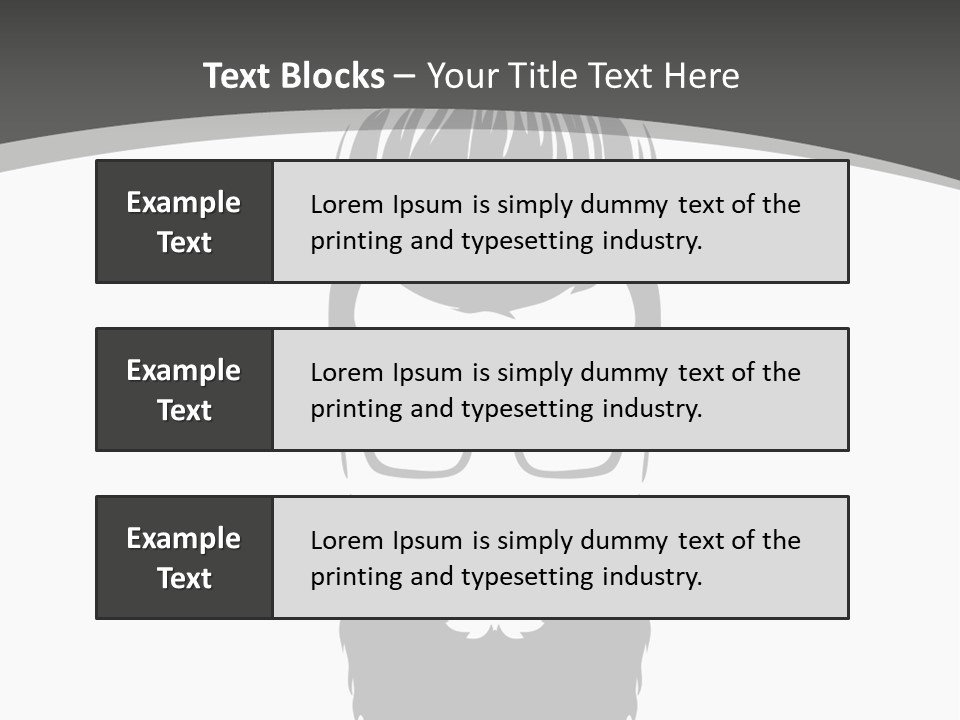 A Man With A Beard And Glasses Powerpoint Template PowerPoint Template