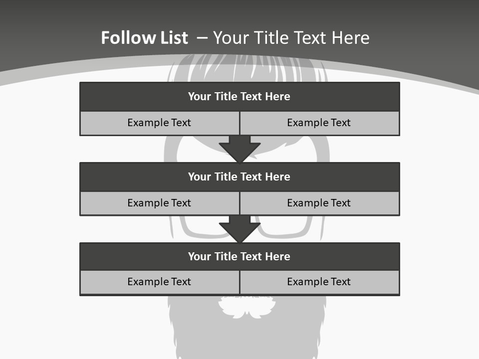 A Man With A Beard And Glasses Powerpoint Template PowerPoint Template