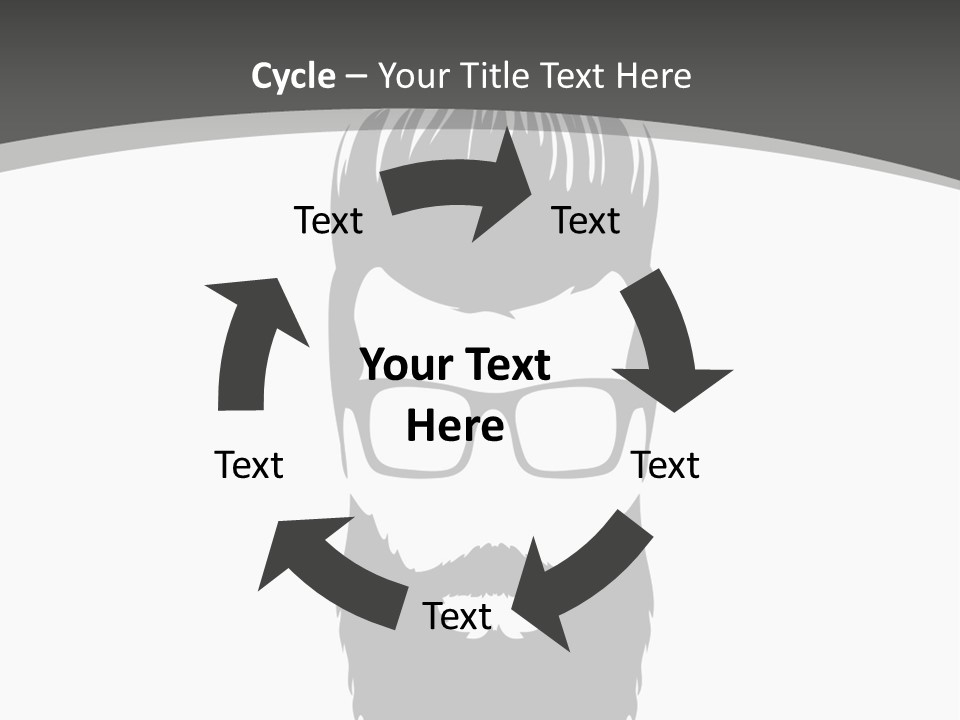 A Man With A Beard And Glasses Powerpoint Template PowerPoint Template