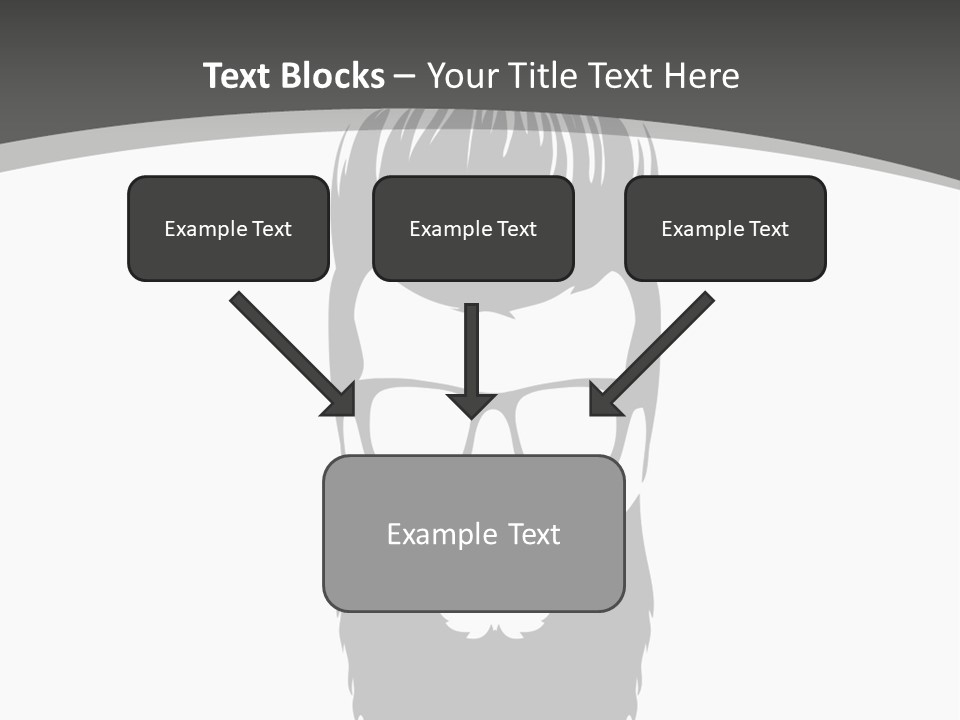 A Man With A Beard And Glasses Powerpoint Template PowerPoint Template