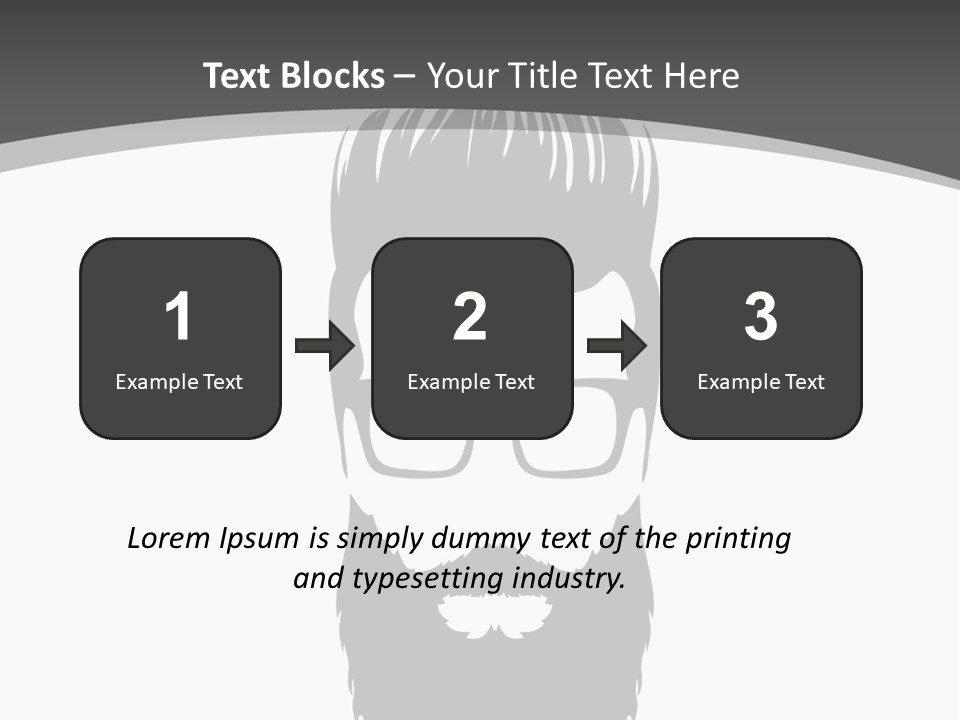 A Man With A Beard And Glasses Powerpoint Template PowerPoint Template
