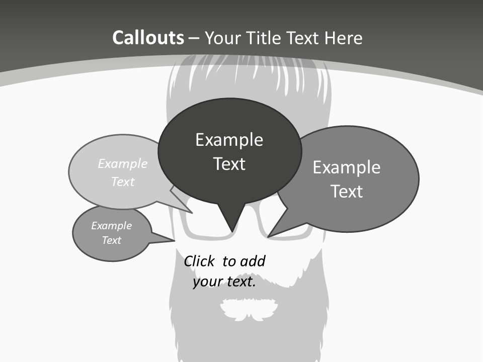 A Man With A Beard And Glasses Powerpoint Template PowerPoint Template