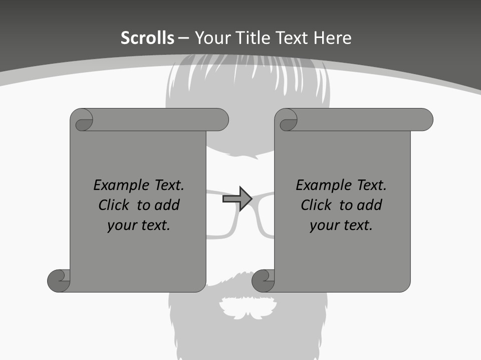 A Man With A Beard And Glasses Powerpoint Template PowerPoint Template
