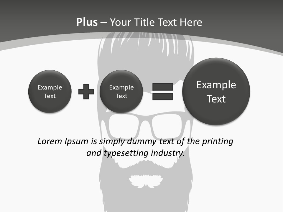 A Man With A Beard And Glasses Powerpoint Template PowerPoint Template