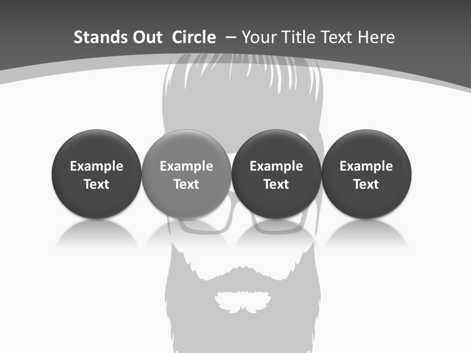 A Man With A Beard And Glasses Powerpoint Template PowerPoint Template
