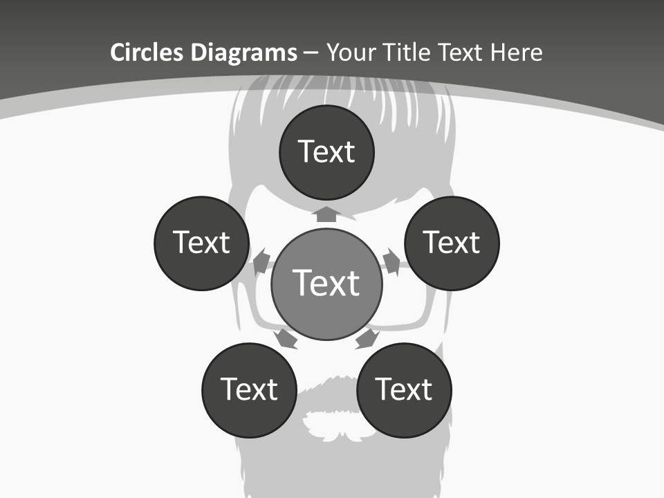 A Man With A Beard And Glasses Powerpoint Template PowerPoint Template