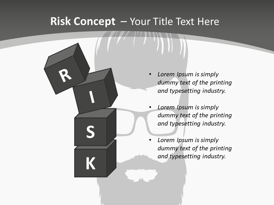 A Man With A Beard And Glasses Powerpoint Template PowerPoint Template