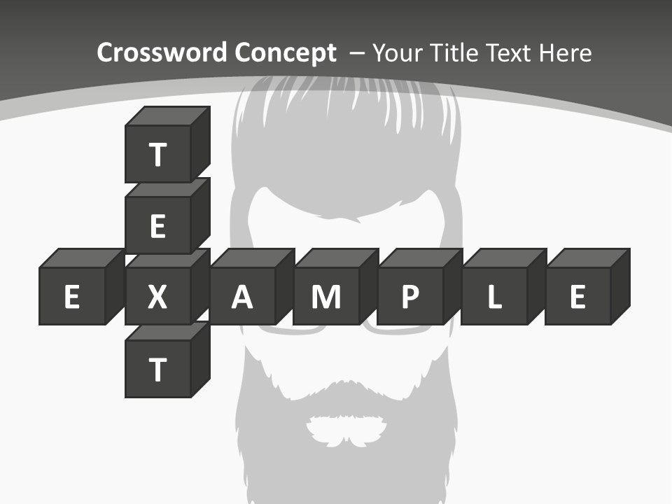 A Man With A Beard And Glasses Powerpoint Template PowerPoint Template