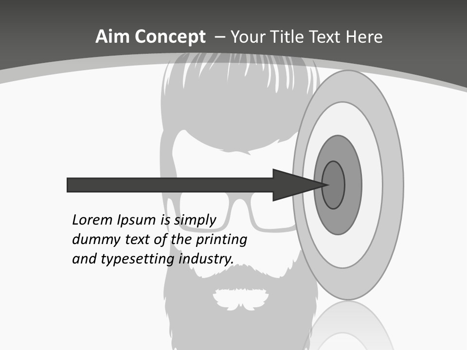 A Man With A Beard And Glasses Powerpoint Template PowerPoint Template