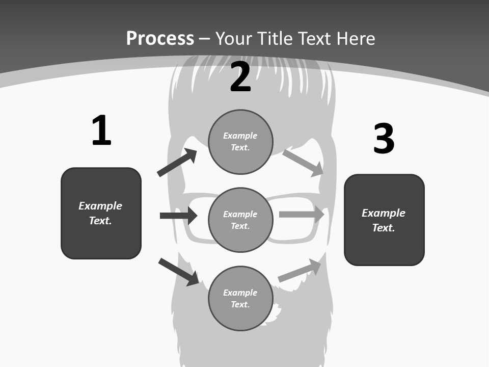 A Man With A Beard And Glasses Powerpoint Template PowerPoint Template