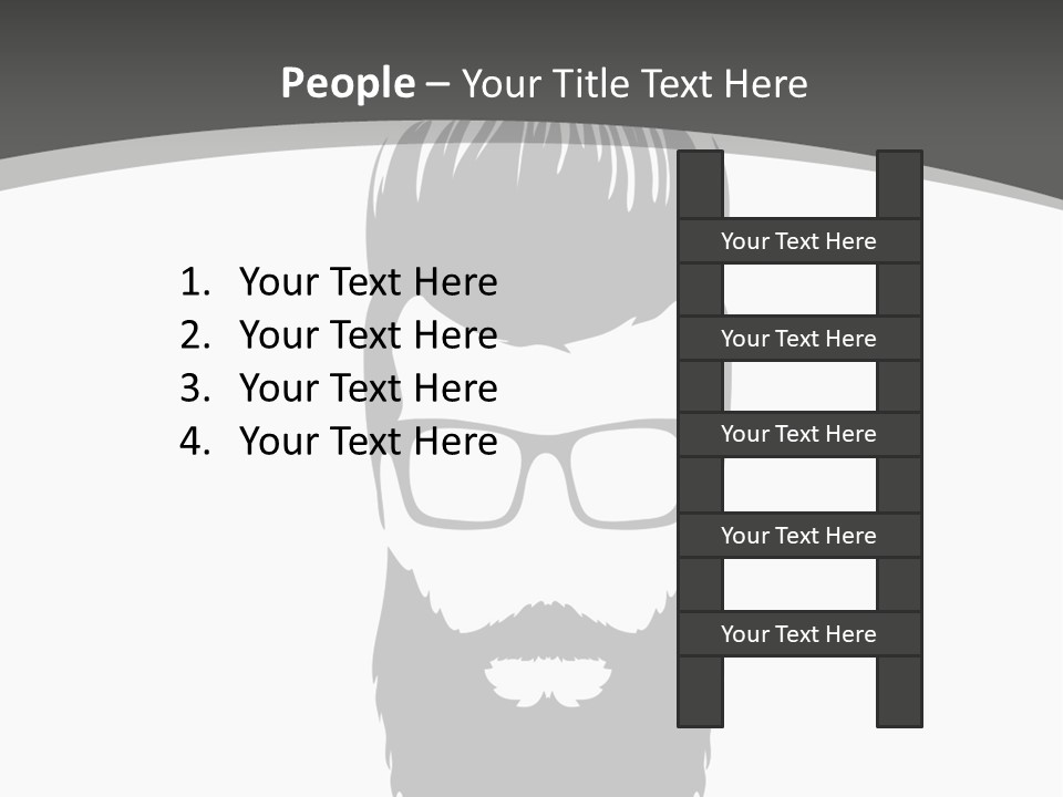 A Man With A Beard And Glasses Powerpoint Template PowerPoint Template