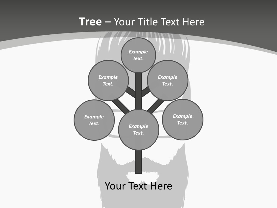 A Man With A Beard And Glasses Powerpoint Template PowerPoint Template